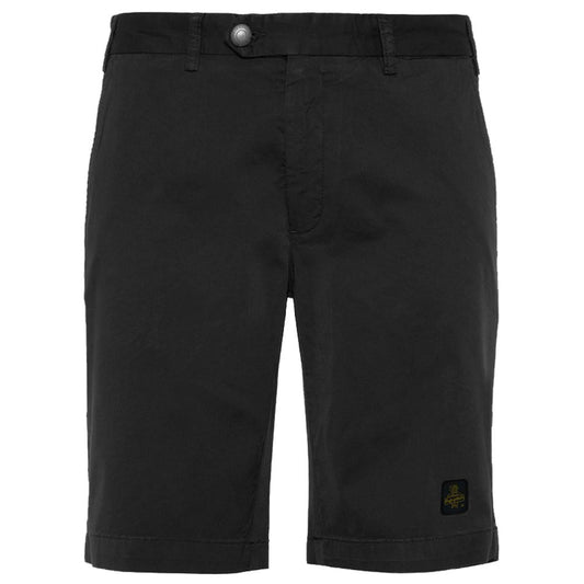 Refrigiwear Elegante beige Bermudashorts mit Logo-Patch