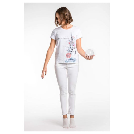 A.Tratti – Schickes weißes Stretch-Viskose-T-Shirt mit exklusiver Verpackung