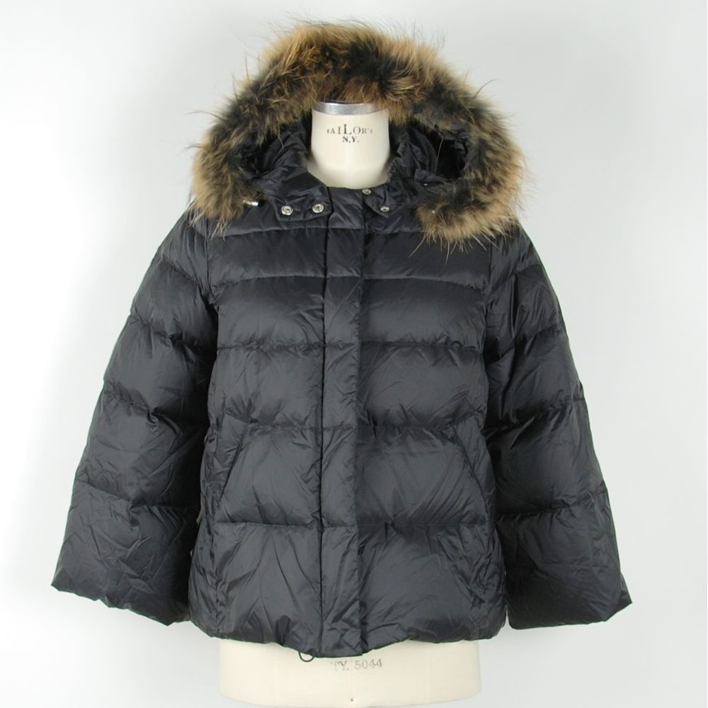 Emilio Romanelli Schwarze Polyamid-Damenjacke