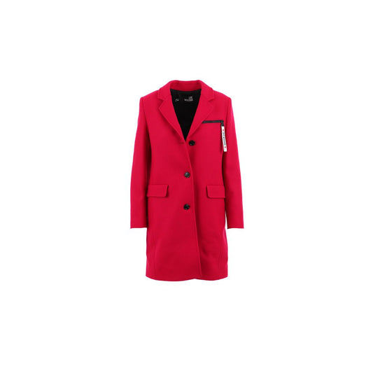 Love Moschino Red Wool Women Coat