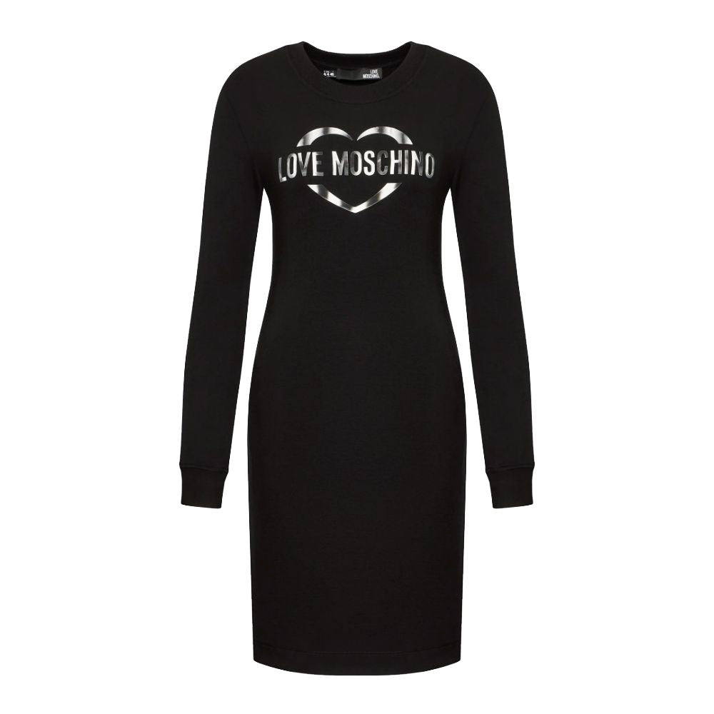 Love Moschino – Schickes Logokleid aus Baumwollmischung