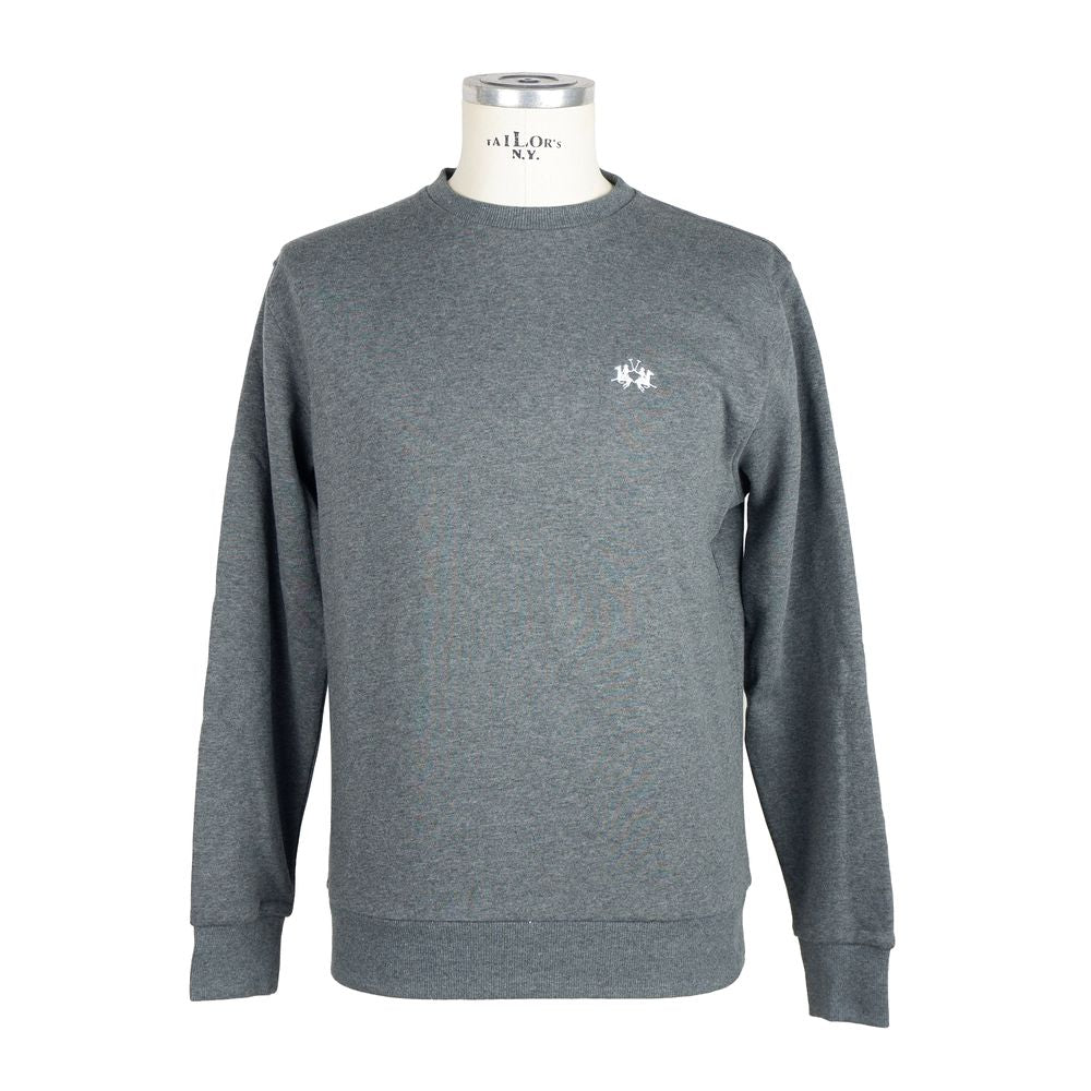 La Martina Grauer Baumwollpullover für Herren