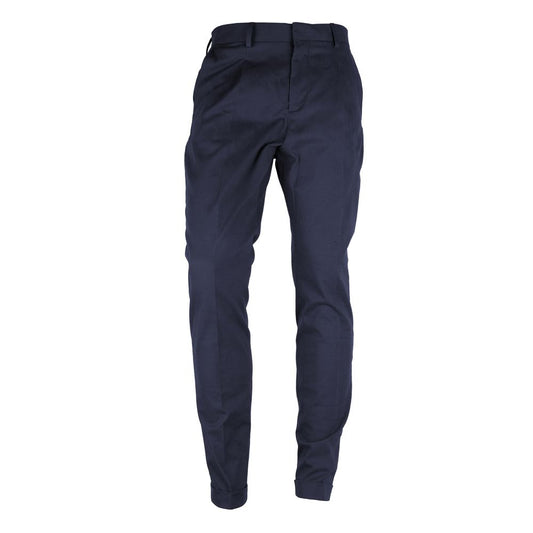 Blaue Wollhose für Herren, Made in Italy