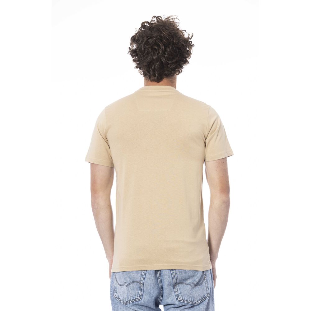 Cavalli Class Beiges Baumwoll-Herren-T-Shirt