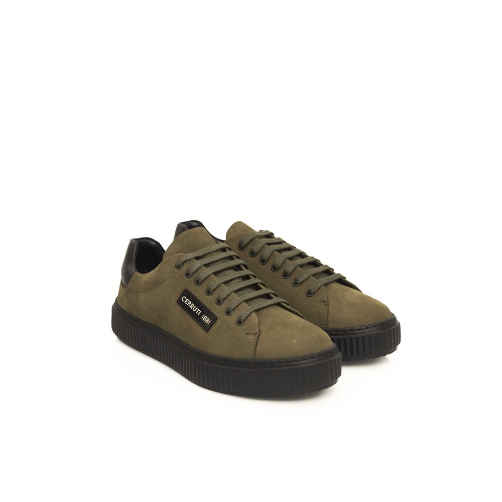 Cerruti 1881 Herren-Sneaker aus grünem Rindsleder