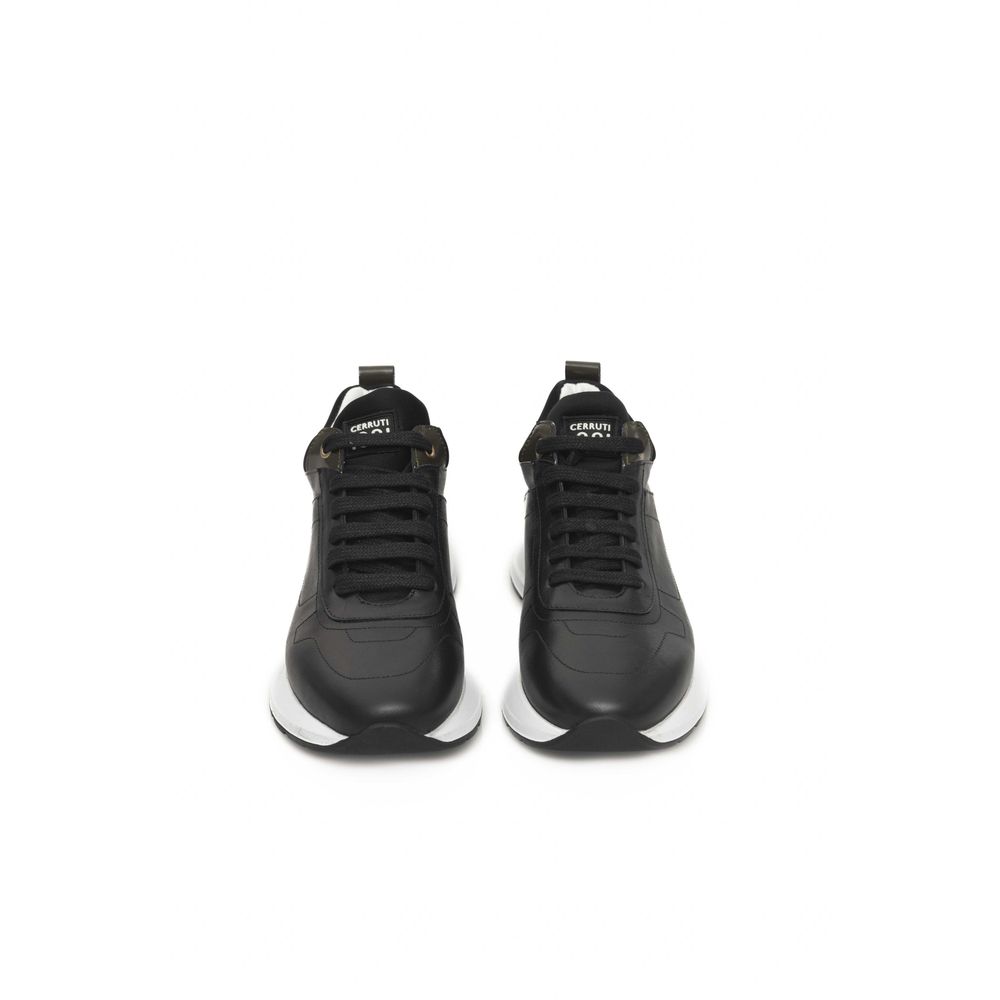 Cerruti 1881 Damen-Sneaker aus schwarzem Rindsleder