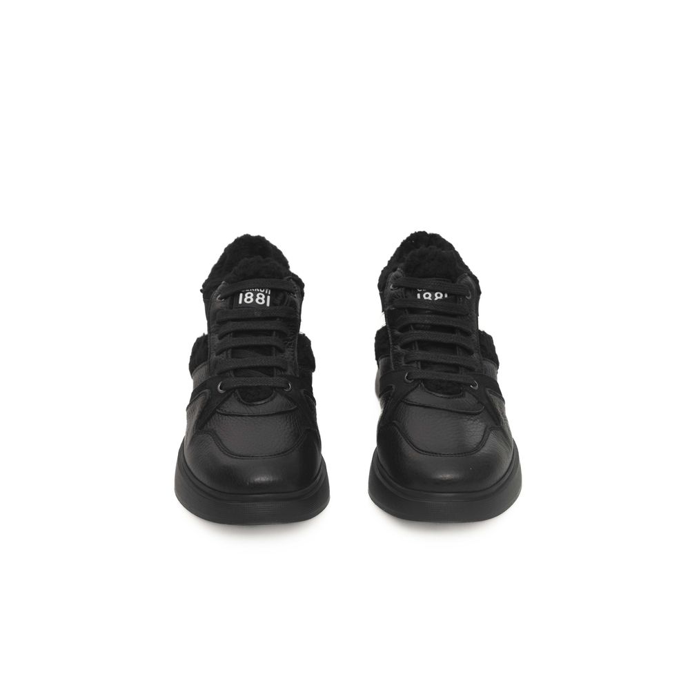 Cerruti 1881 Damen-Sneaker aus schwarzem Rindsleder