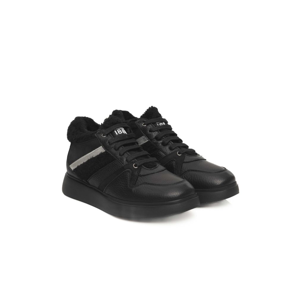 Cerruti 1881 Damen-Sneaker aus schwarzem Rindsleder