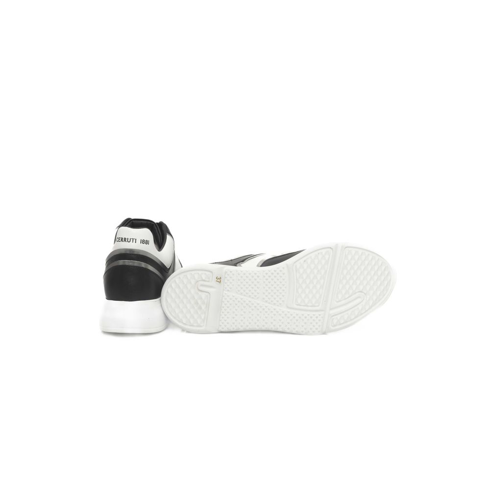 Cerruti 1881 Damen-Sneaker aus schwarzem Rindsleder