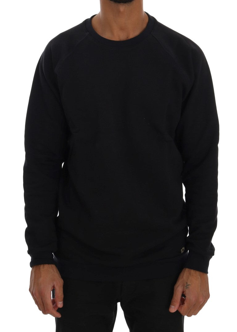 Blauer Baumwollpullover mit Rundhalsausschnitt von Daniele Alessandrini