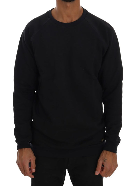 Blauer Baumwollpullover mit Rundhalsausschnitt von Daniele Alessandrini