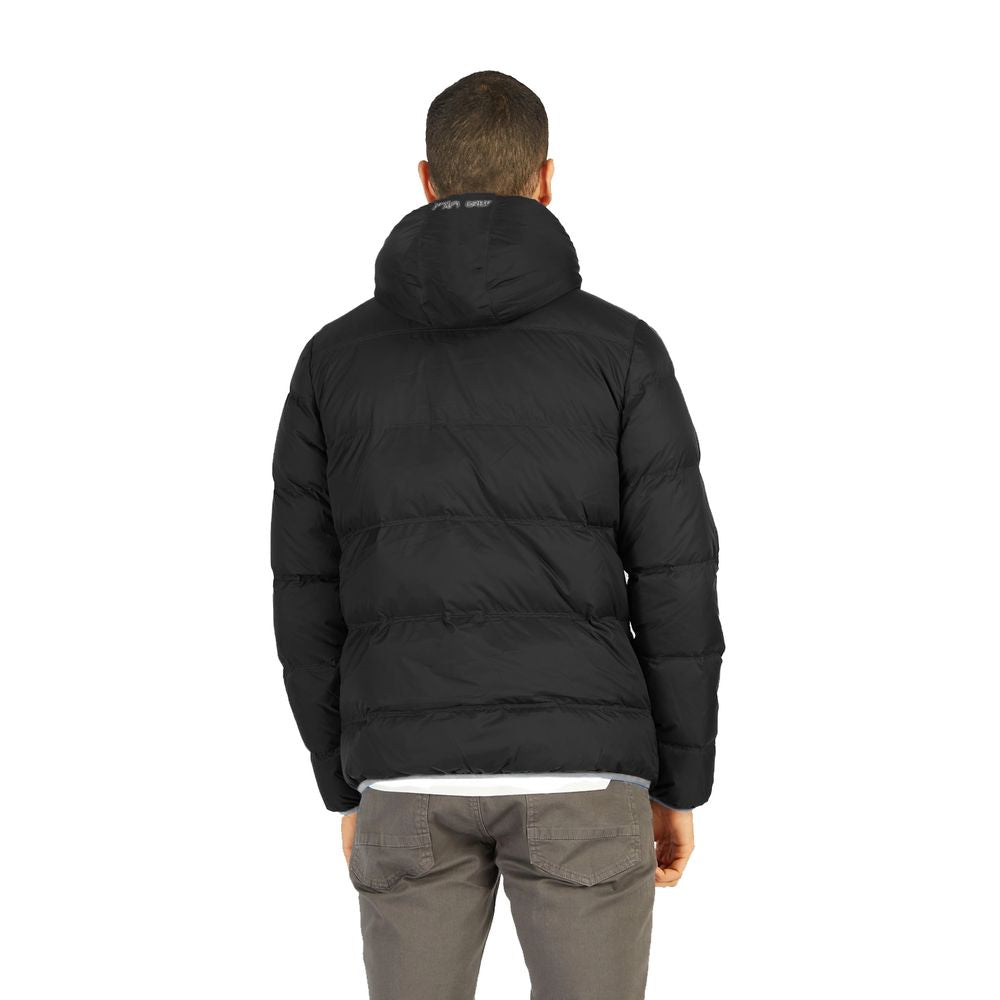 La Martina Schwarze Nylon-Herrenjacke