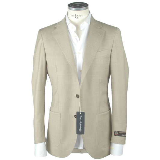 Beiger Woll-Herrenblazer von Emilio Romanelli