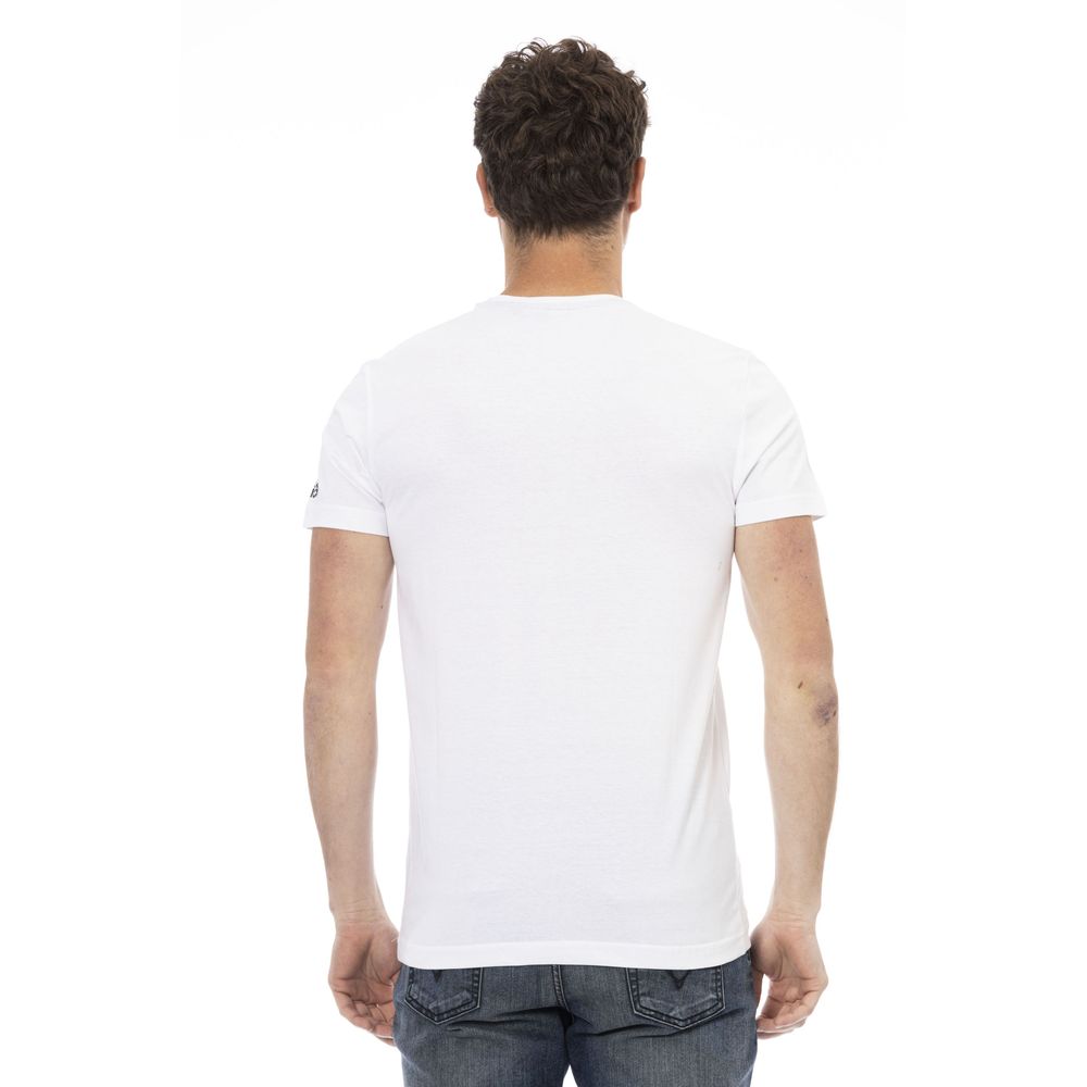 Trussardi Action Herren-T-Shirt aus weißer Baumwolle