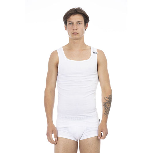 Bikkembergs Herren-Tanktop aus weißer Baumwolle