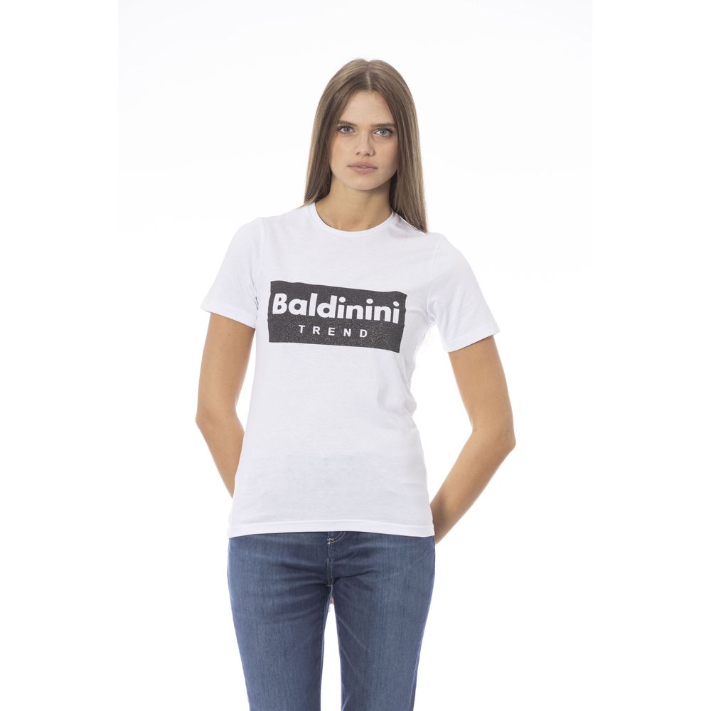 Baldinini Trend Weißes Baumwoll-Damentop