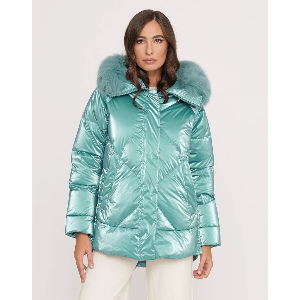 People Of Shibuya Hellblaue Polyester-Damenjacke