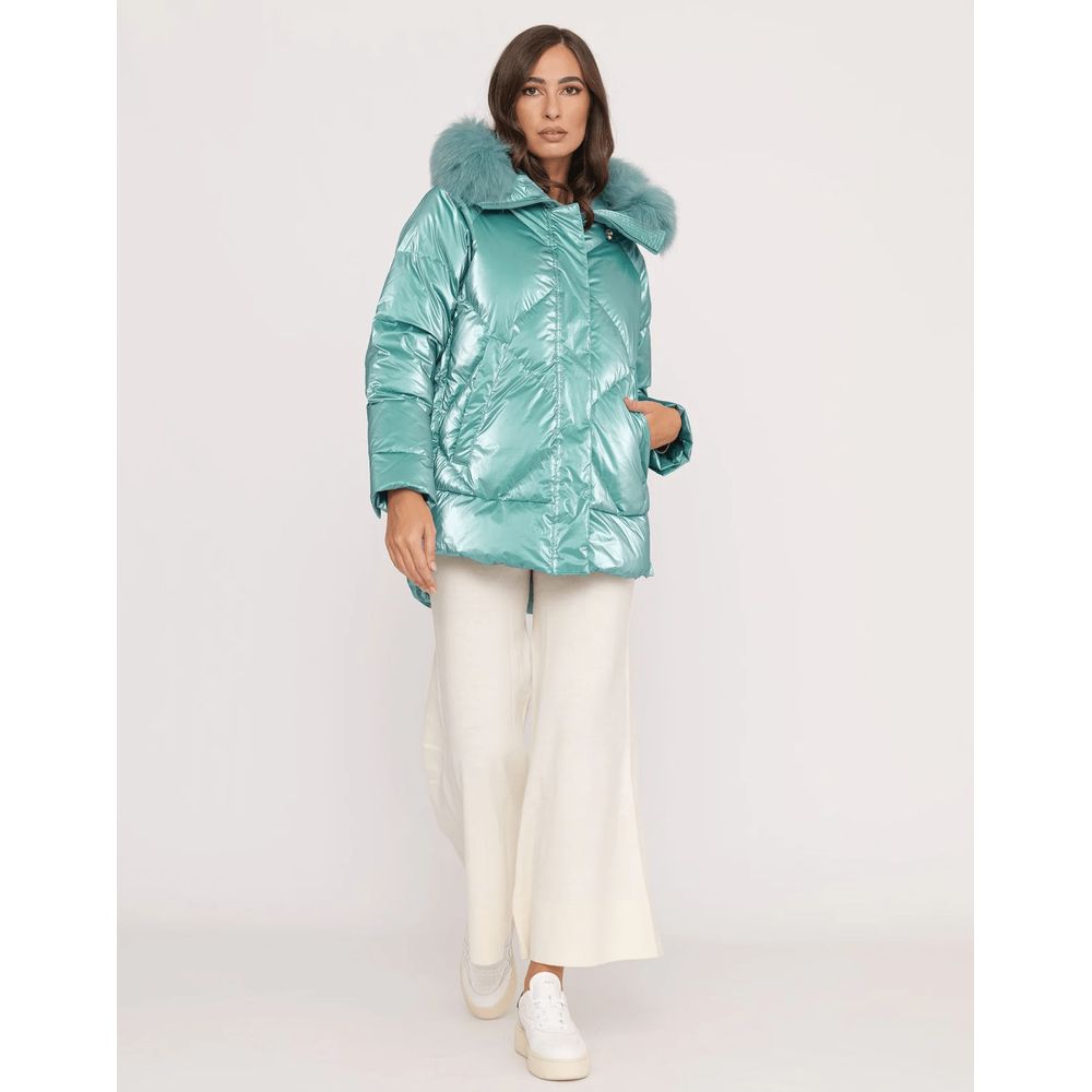 People Of Shibuya Hellblaue Polyester-Damenjacke