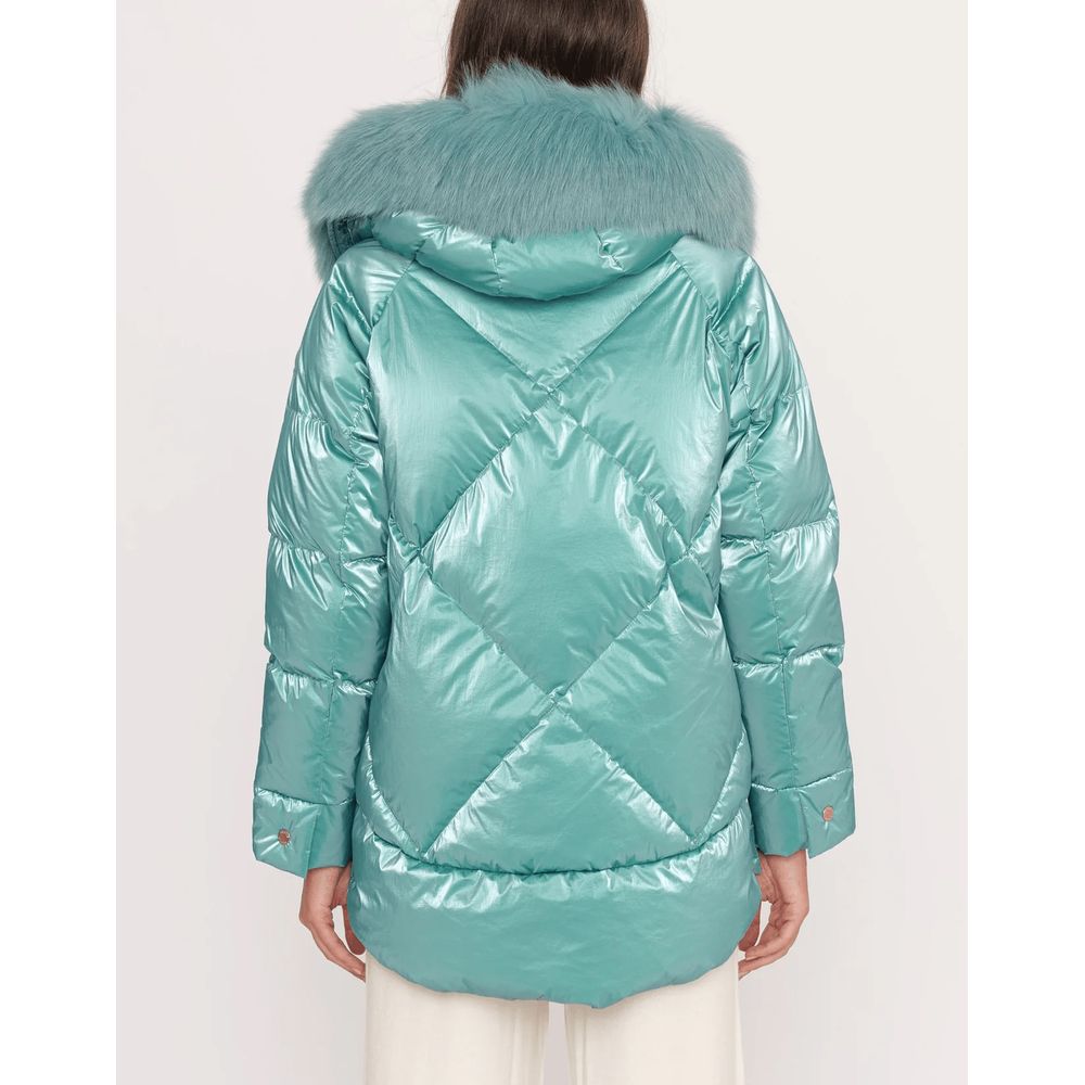 People Of Shibuya Hellblaue Polyester-Damenjacke