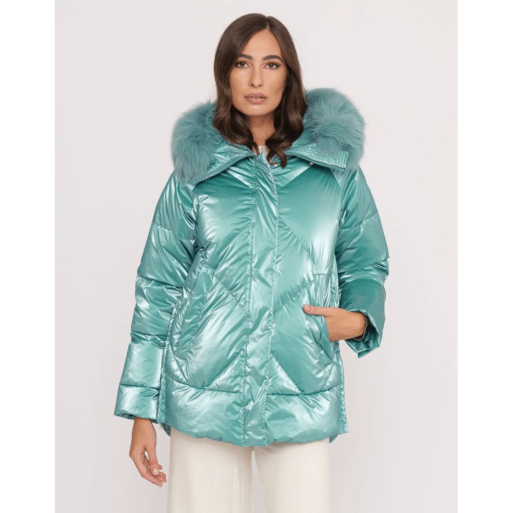 People Of Shibuya Hellblaue Polyester-Damenjacke