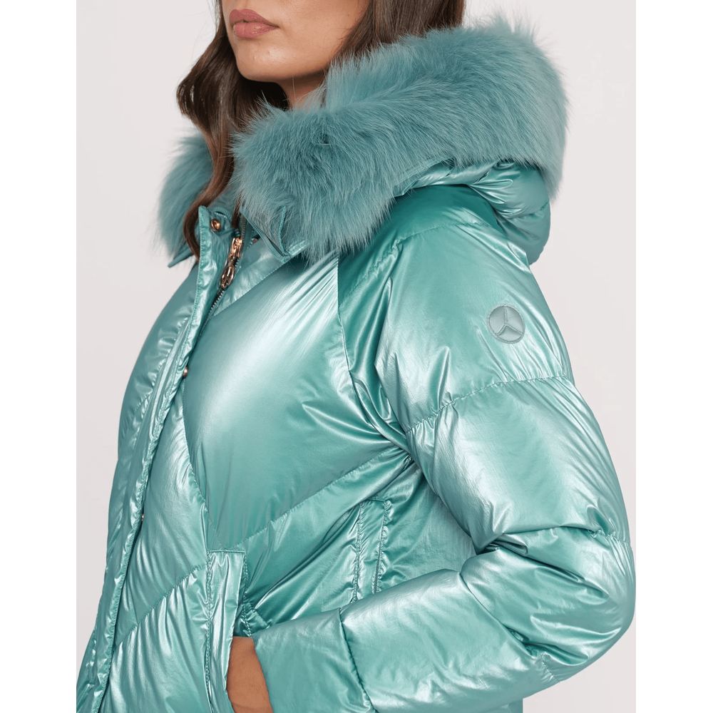 People Of Shibuya Hellblaue Polyester-Damenjacke