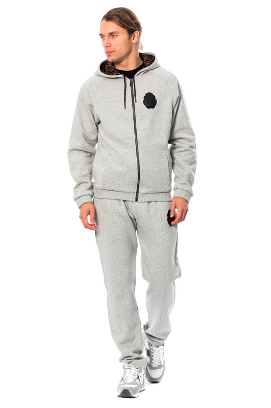 Billionaire Italian Couture – Grauer Kapuzen-Sweatsuit aus Baumwolle