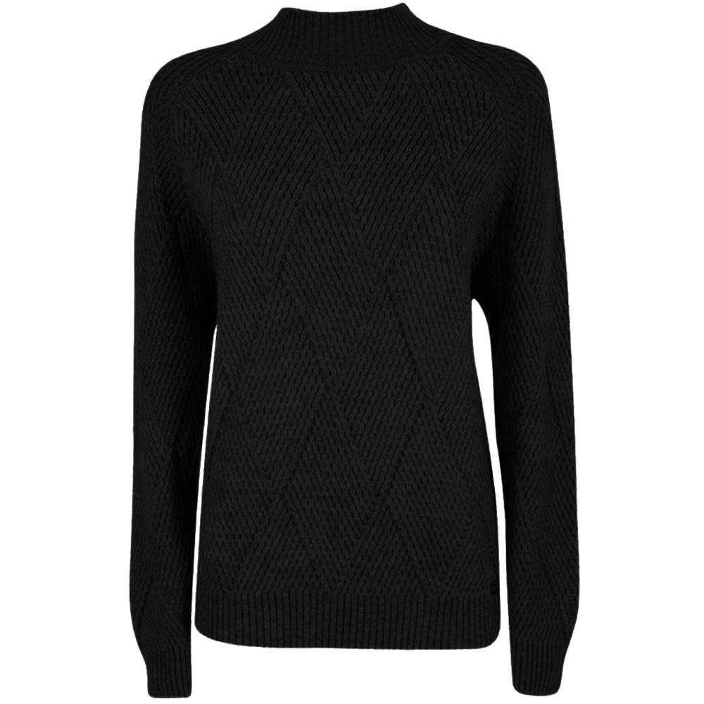Yes Zee Schwarzer Acryl Damen Pullover