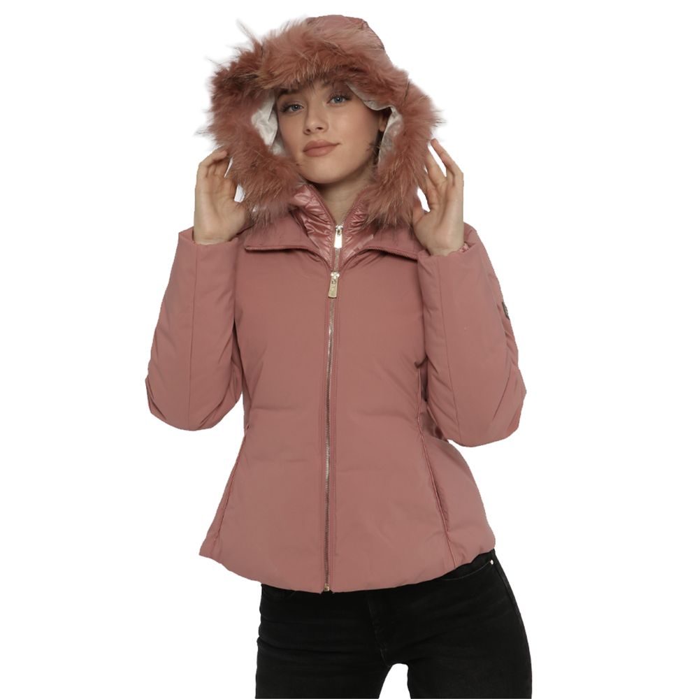 Yes Zee Pink Nylon Jacken &amp; Mantel