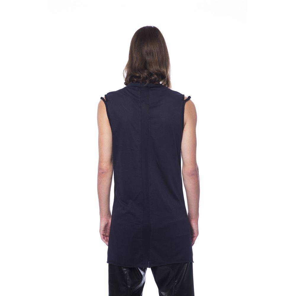 Nicolo Tonetto Herren-Tanktop aus schwarzer Baumwolle