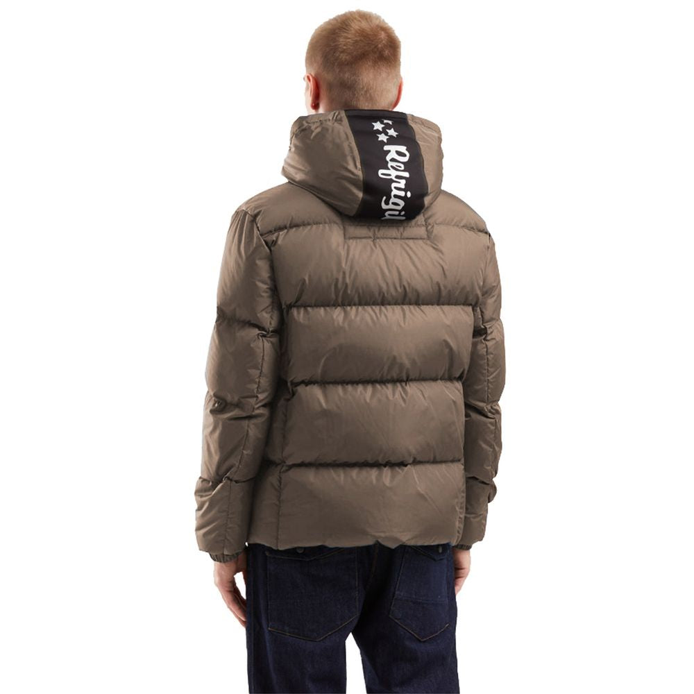 Refrigiwear Braune Nylon-Herrenjacke