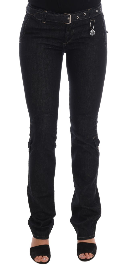 Costume National – Slim Fit-Jeans aus Stretch-Baumwolle in Blau