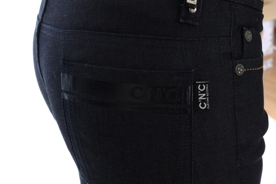 Costume National – Blaue Slim-Fit-Jeans aus Stretch-Baumwolle
