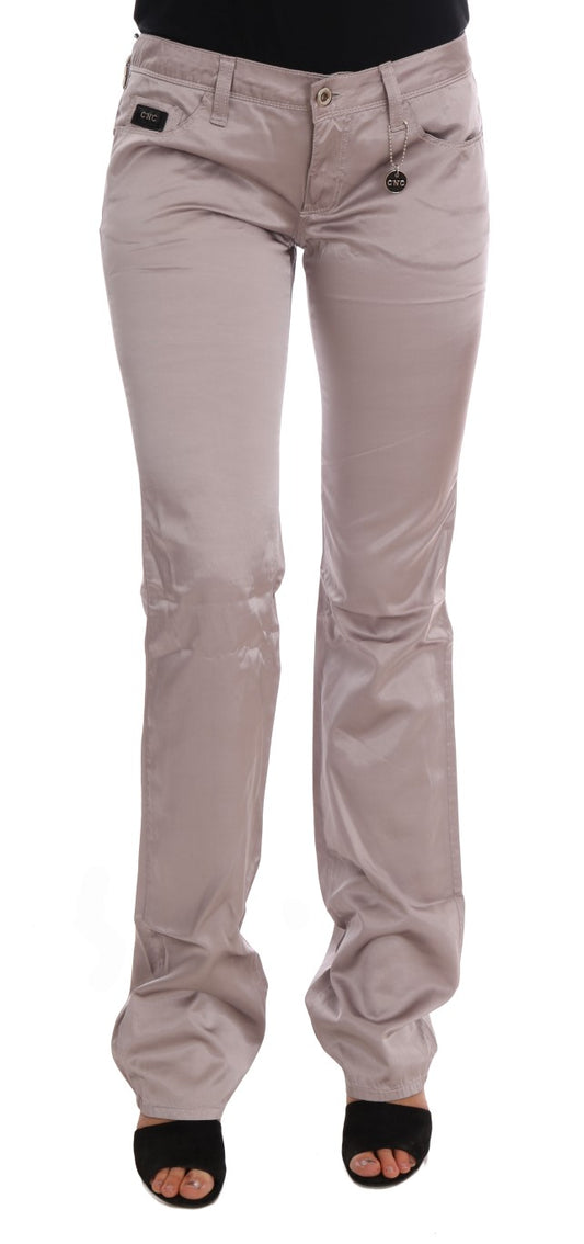 Costume National – Beige Slim Fit Jeans aus Baumwolle