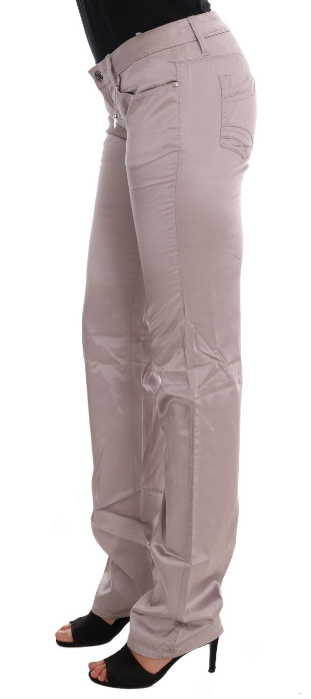 Costume National – Beige Slim Fit Jeans aus Baumwolle