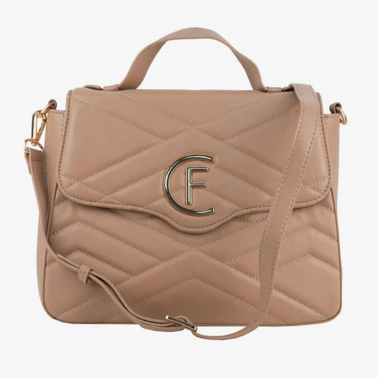 CRISTINAEFFE Beige Kunstleder Damen Umhängetasche