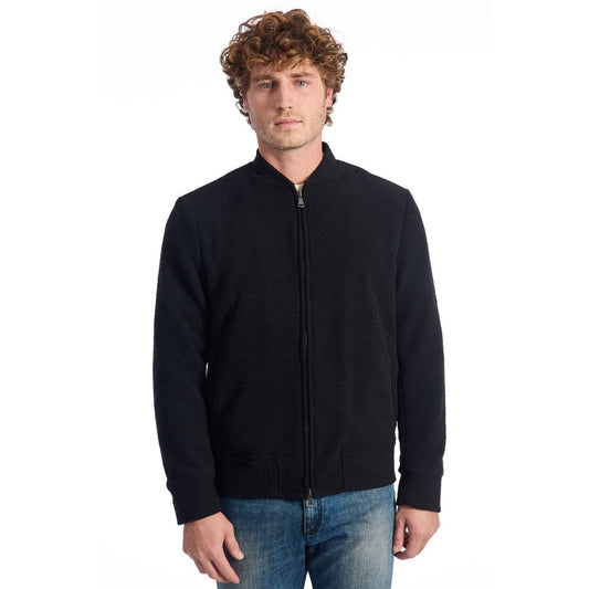 Roberto Pepe Luxus Schwarze Wolljacke für Herren
