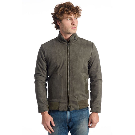 Roberto Pepe Luxuriöse grüne Ecomontone-Herrenjacke