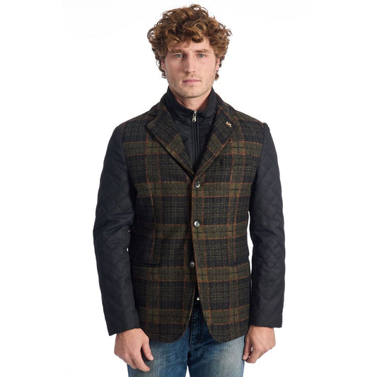 Roberto Pepe Luxus-Herrenjacke aus brauner Wolle