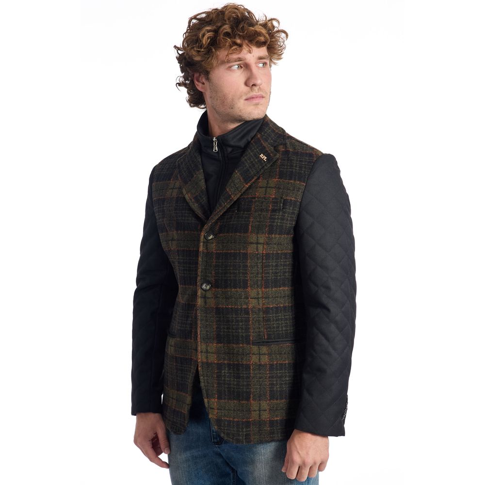Roberto Pepe Luxus-Herrenjacke aus brauner Wolle