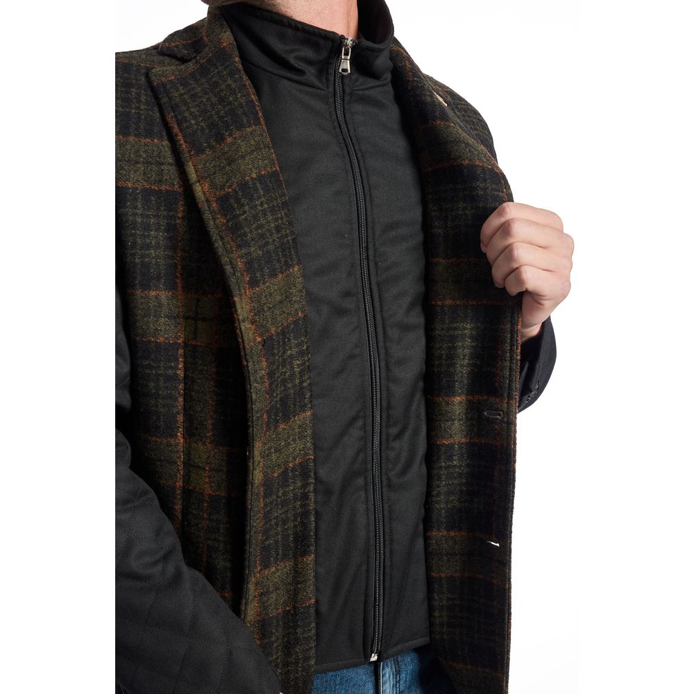Roberto Pepe Luxus-Herrenjacke aus brauner Wolle
