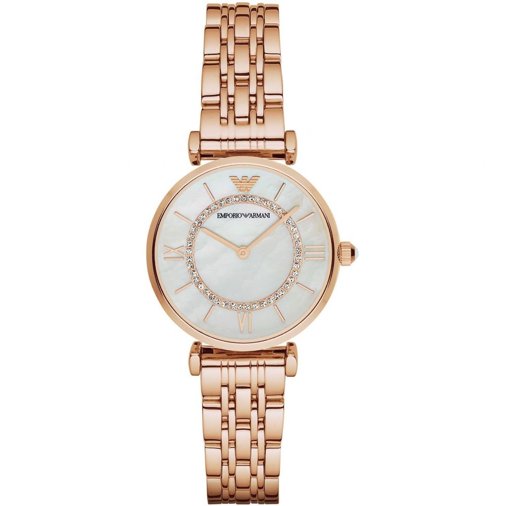 Armani – Roségold-Edelstahluhr