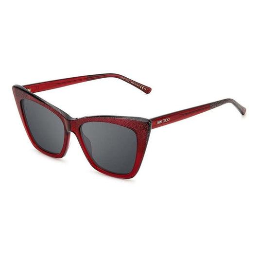 Jimmy Choo – Rote Acetat-Sonnenbrille