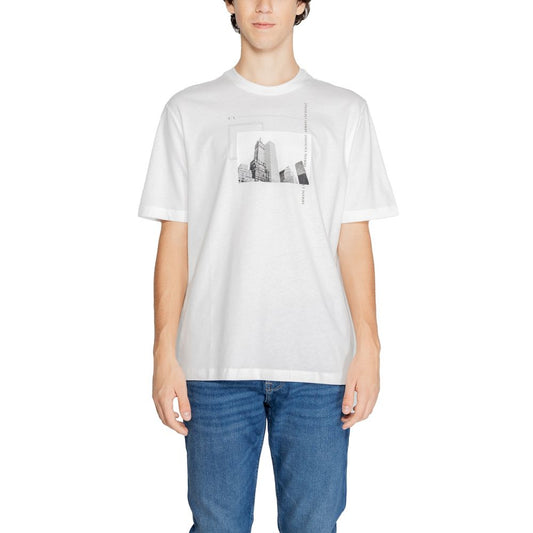 Armani Exchange – Weißes Baumwoll-T-Shirt