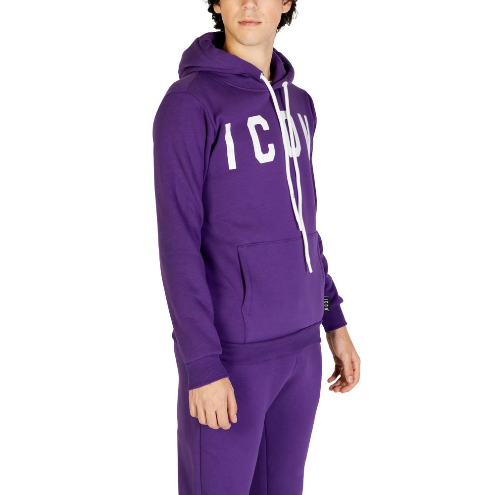 Icon Lila Baumwoll-Hoodie