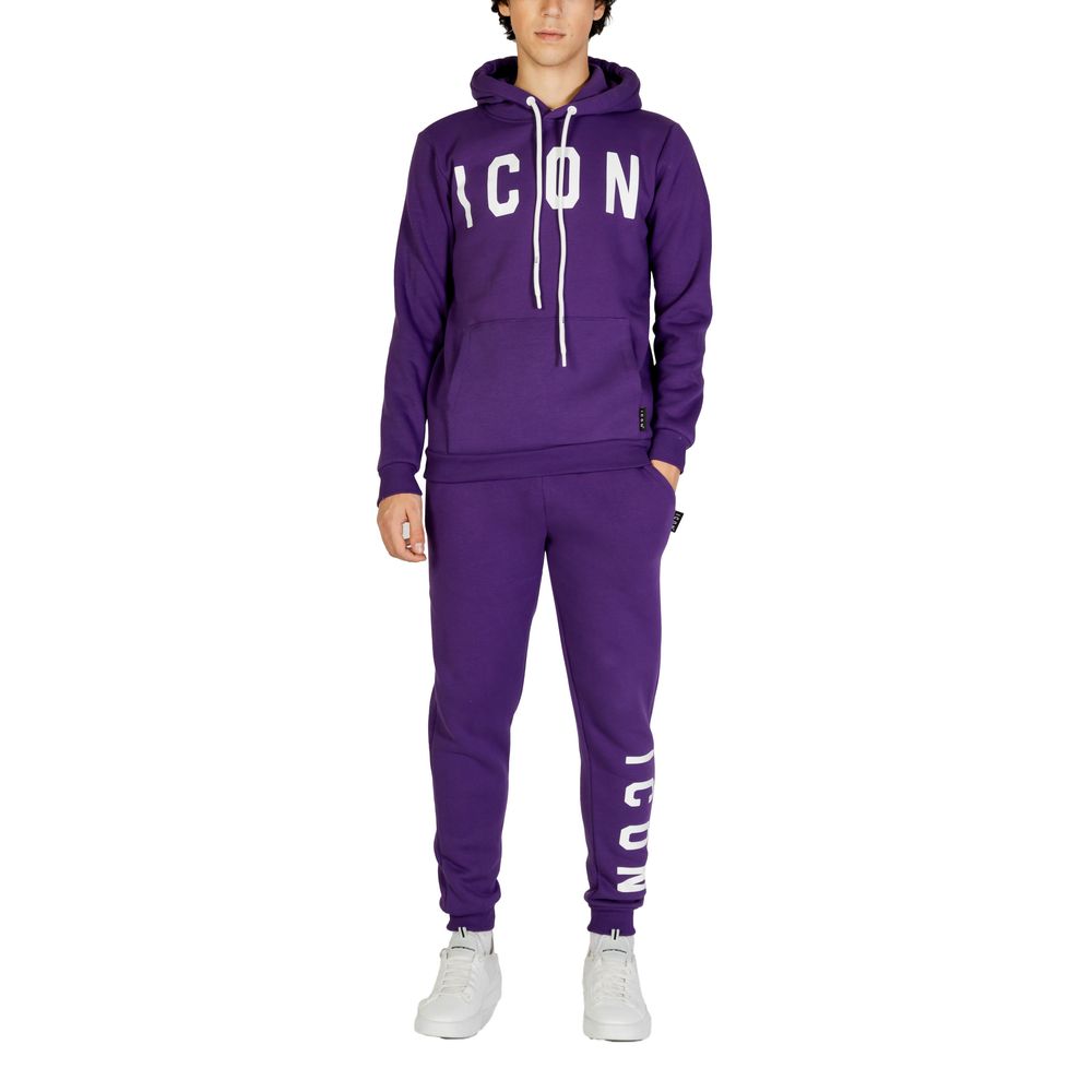 Icon Lila Baumwoll-Hoodie