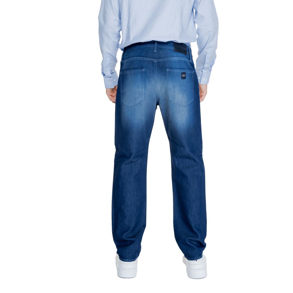 Armani Exchange – Enge Baumwollhose in Blau