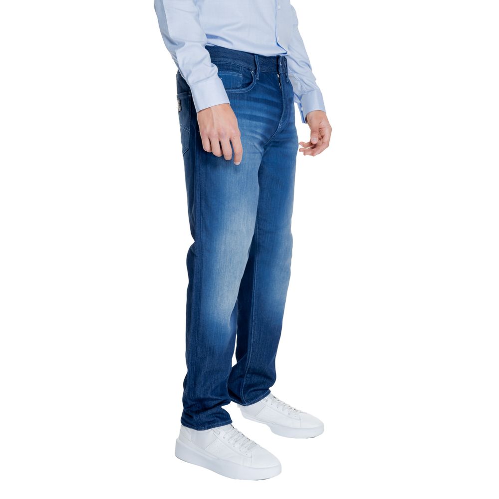 Armani Exchange – Enge Baumwollhose in Blau