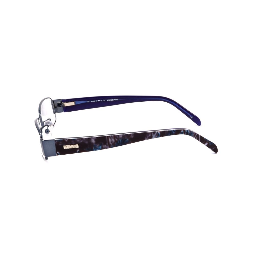 Emilio Pucci Blaue Metallrahmen