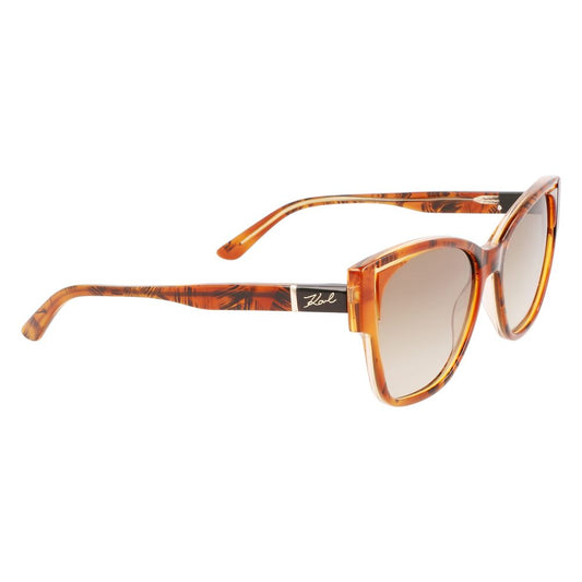 Karl Lagerfeld – Orangefarbene Acetat-Sonnenbrille