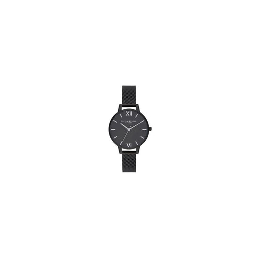 Olivia Burton – Schwarze Edelstahluhr